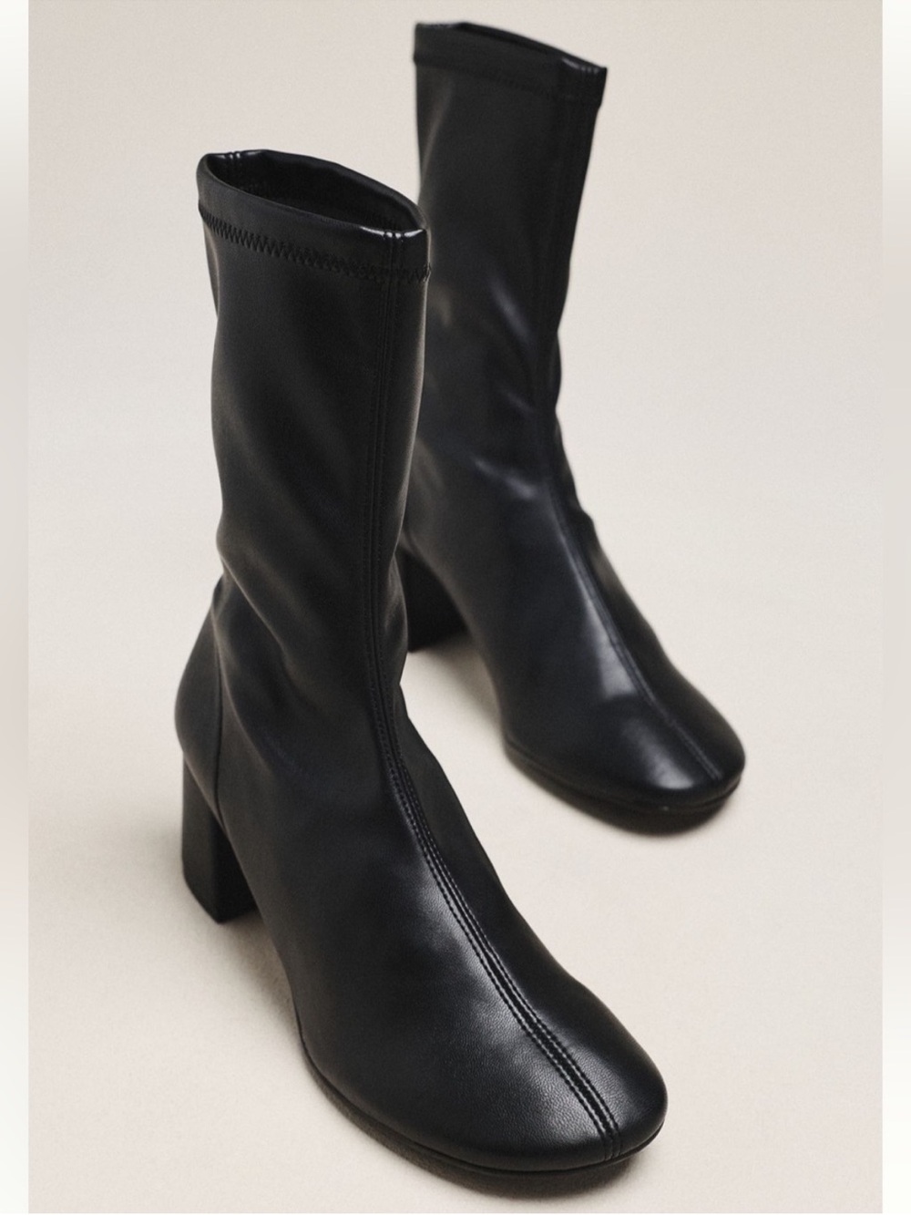 Anthropologie Maeve Block Heel Sock Boot
